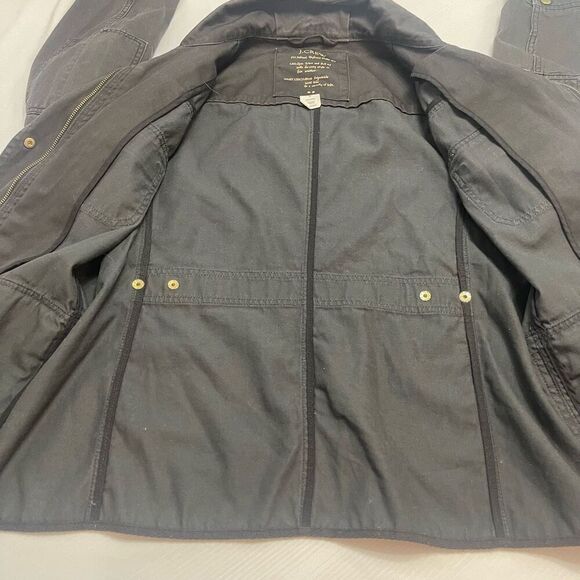 J. Crew Relaxed Boyfriend Field Wax Dark Grey Jacket Size Medium - Picture 7 of 9